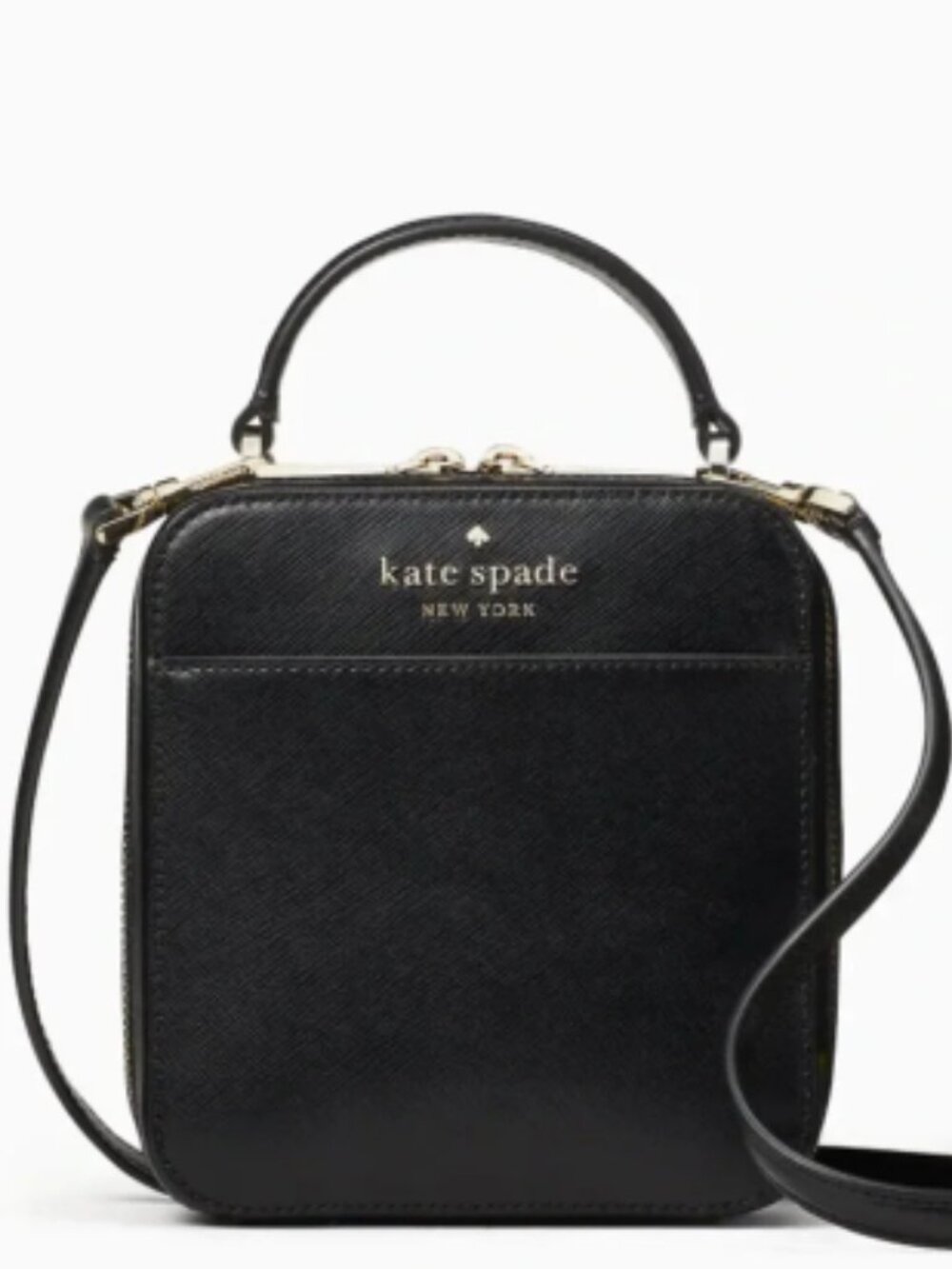 EUC Kate Spade Black Saffiano Leather Daisy Vanity Crossbody Bag